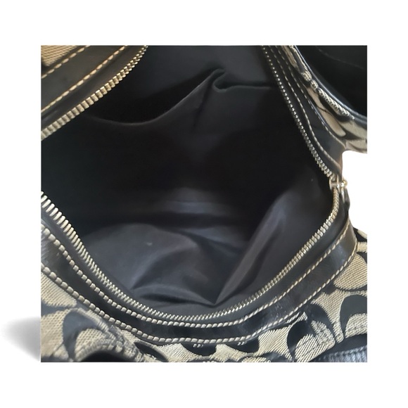 Coach Black and tan Signature Shoulder Bag - Picture 5 of 5